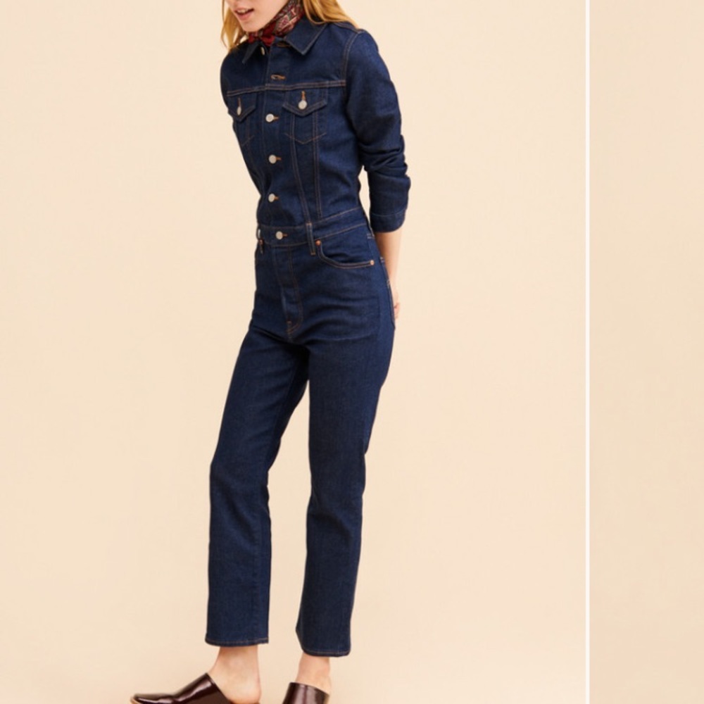 Kick Flare Demin Jumpsuit